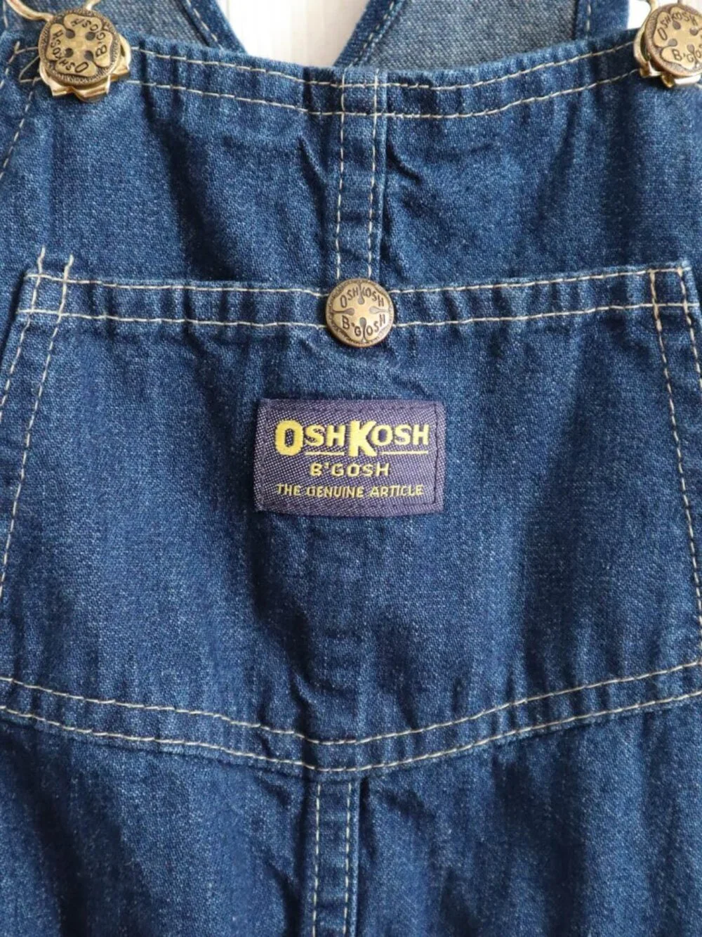 Vintage OshKosh B’gosh Vestbak Overalls Kids Size 12 Made USA 70s 80s Denim